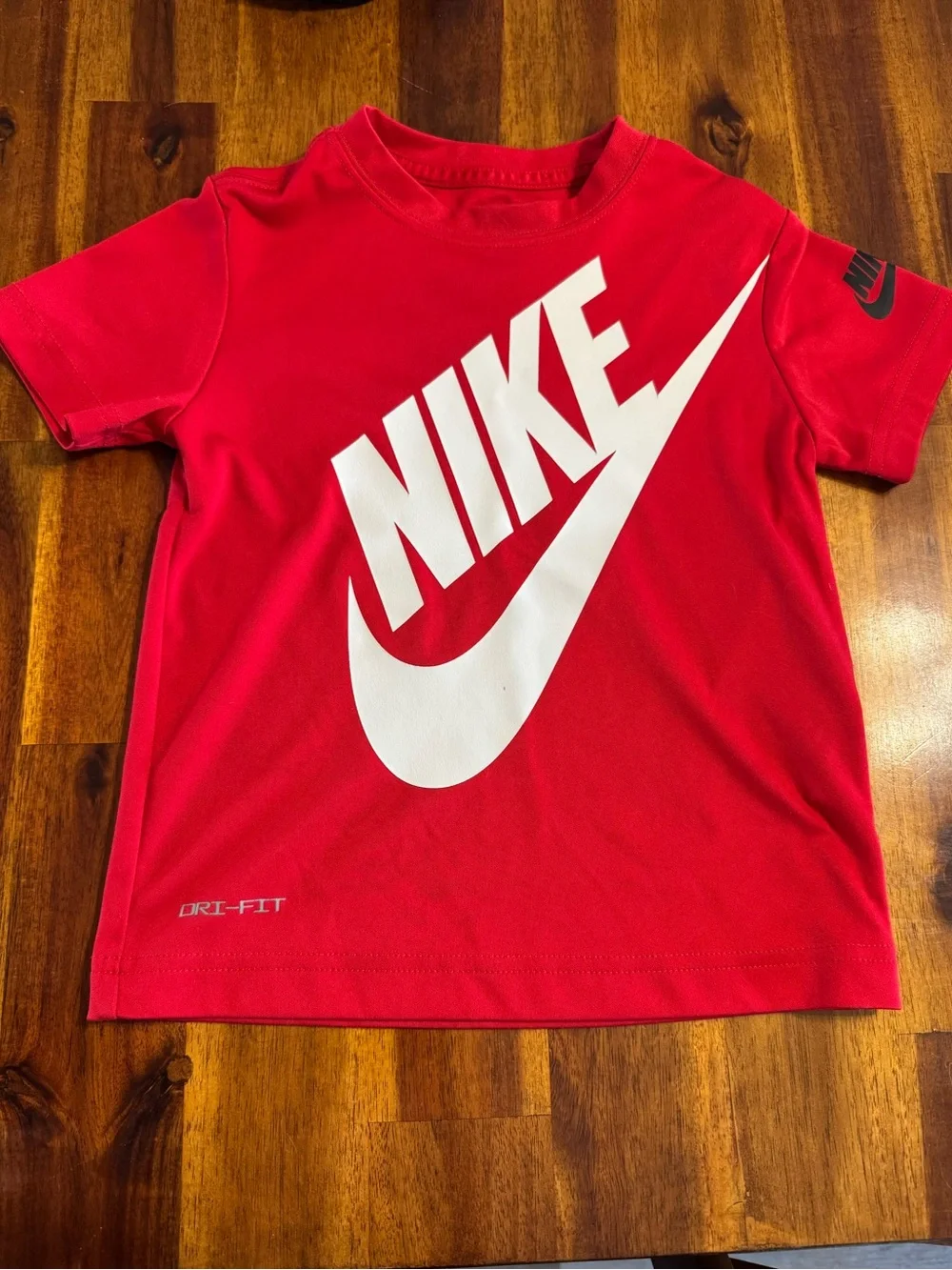 Nike Red Short Sleeve Tee with White Swoosh Logo